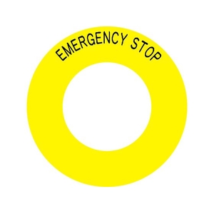 アイマーク ボタンラベルEMERGENCY STOPφ56 FC943GM-3917819-イメージ1