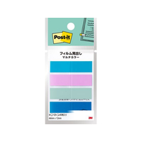 3M ポストイット フィルム透明見出し 44mm×12mm マルチカラー2 FCE012W-688MC-2N