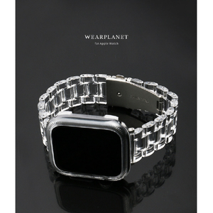 WEARPLANET Apple Watch 45mm用保護ケース付きクリアチェーンバンド クリア WP23102AW-イメージ14