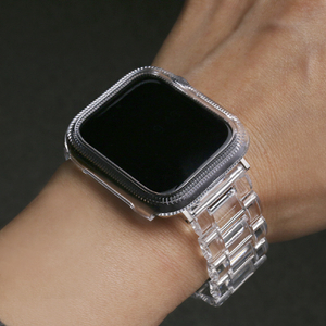 WEARPLANET Apple Watch 45mm用保護ケース付きクリアチェーンバンド クリア WP23102AW-イメージ4