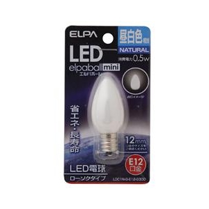 エルパ LED電球 E12口金 全光束18lm(0．5Wローソクタイプ相当) 昼白色 1個入り elpaball mini LDC1N-G-E12-G300-イメージ1