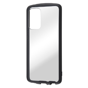 レイアウト Galaxy A52 5G用耐衝撃ハイブリッドケース Puffull クリア/ブラック RT-GA52CC14/CBM-イメージ1