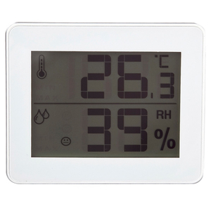 ヤザワ デジタル温湿度計 ホワイト DO01WH-イメージ1