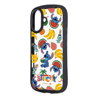 レイ・アウト iPhone 17用ディズニー / Puffull 衝撃吸収 バンパー ハイブリッドケース / スティッチ_トロピカル総柄 RC-DP52CMD2B/ST27