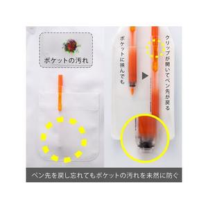 ぺんてる 蛍光ハンディラインS ノック式 オレンジ 10本 1箱(10本) F868825-SXNS15-F-イメージ6