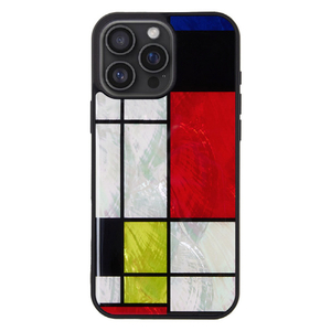 ikins iPhone 16 Pro Max用天然貝ケース Mondrian I27103I16PM-イメージ1
