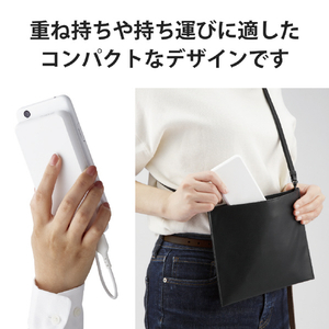 エレコム 5V/3A出力 モバイルバッテリー(10000mAh/15W/C×1+A×1) ホワイト DE-C38-10000WH-イメージ6