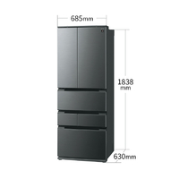 SHARP SJ-MF51R-H 【フレンチドア】505L 冷蔵庫 FiT63cmシリーズ冷蔵庫