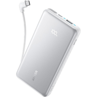 Anker Zolo Power Bank (10000mAh, 22．5W, Built-In USB-Cケーブル) ホワイト A110DN21