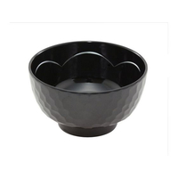 江部松商事 EBM/メラミン 亀甲汁椀 身 溜内黒 GW-361TM-B FC789KZ-0462050