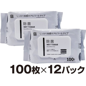 ＡＩ－ＷＩＬＬ 除菌 ウェットティッシュ アルコールタイプ 厚手 100枚×12P FC674RG-イメージ1