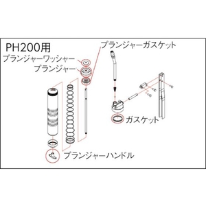トラスコ中山 高圧グリスガンPH200用 ガスケット ガスケットPH200 FC583DY-4147502-イメージ2