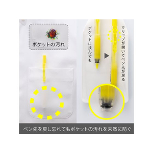 ぺんてる 蛍光ハンディラインS ノック式 イエロー 10本 1箱(10本) F868826-SXNS15-G-イメージ6