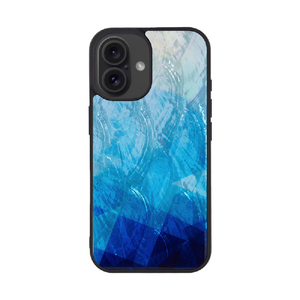 ikins iPhone 16用MagSafe対応天然貝ケース Blue Lake I27104I16-イメージ1