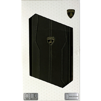 LAMBORGHINI iPhone 15 Pro Max用本革 手帳型ケース ブラック LBTPUFCIP15PMHUD1BK