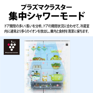 SHARP 【フレンチドア】505L 冷蔵庫 FiT63cmシリーズ冷蔵庫 ブラストホワイト SJ-MF51R-W-イメージ9
