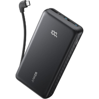 Anker Zolo Power Bank (20000mAh, 22．5W, Built-In USB-Cケーブル) ブラック A110EN11
