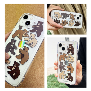 BOOGIE WOOGIE iPhone 14用オーロラケース BEAR×BEAR BW24104I14-イメージ12