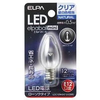 エルパ LED電球 E12口金 全光束18lm(0．5Wローソクタイプ相当) クリア昼白色 1個入り elpaball mini LDC1CN-G-E12-G305