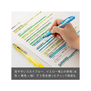 ぺんてる 蛍光ハンディラインS ノック式 スカイブルー 10本 1箱(10本) F868827-SXNS15-S-イメージ3