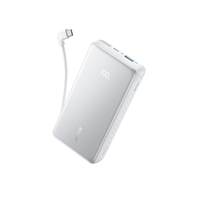 Anker Zolo Power Bank (20000mAh, 22．5W, Built-In USB-Cケーブル) ホワイト A110EN21