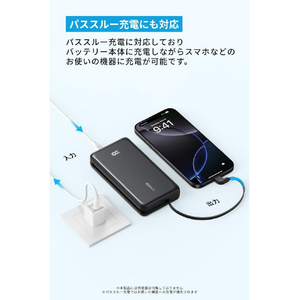 Anker Zolo Power Bank (20000mAh, 22．5W, Built-In USB-Cケーブル) ホワイト A110EN21-イメージ5