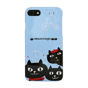abbi FRIENDS iPhone SE(第3世代)/SE(第2世代)/8/7用ネコマンジュウケース スケッチ ブルー ABF13105I8-イメージ1