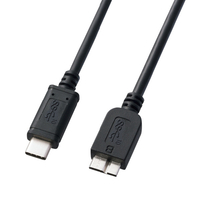 サンワサプライ USB3．1 Gen2 Type C-microBケーブル(1m) ブラック KU31-CMCB10