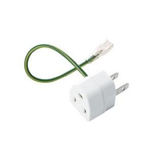 サンワサプライ 3P→2P変換アダプタ（3P・1個口） TAP-AD1N-イメージ1