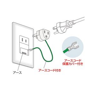 サンワサプライ 3P→2P変換アダプタ（3P・1個口） TAP-AD1N-イメージ3