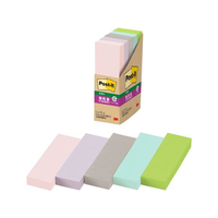 3M ポストイット 強粘着 75mm×25mm パステルカラー5色 5冊 FCE014W-500-5SSAP2