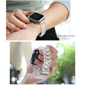 WEARPLANET Apple Watch 40mm用保護ケース付きクリアチェーンバンド クリア WP23105AW-イメージ17