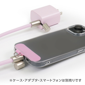 e angle USBストラップケーブル ピンク ANGL-STR-25-02-P-イメージ10
