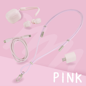 e angle USBストラップケーブル ピンク ANGL-STR-25-02-P-イメージ7