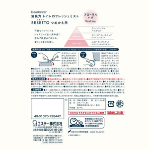 エステー 消臭力 トイレミスト RESETTO 替 フローラルハグ 50mL FCE008H-イメージ3