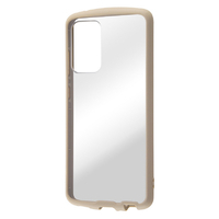 レイアウト Galaxy A52 5G用耐衝撃ハイブリッドケース Puffull クリア/ベージュ RT-GA52CC14/CBEM