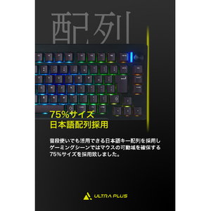 プリンストン プリンストン CNCフルアルミ 75%ゲーミングメカニカルキーボード(日本語配列) ULTRA PLUS ブラック UP-MKGA75MTL-J-イメージ6