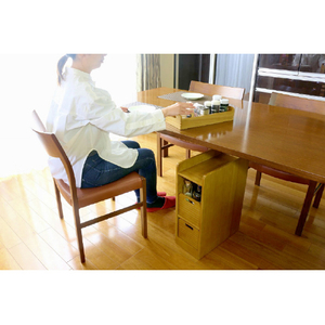 オスマック 天然木桐材の軽量トレイワゴンW20 3段 ライトブラウン TRW-204056LB-イメージ14
