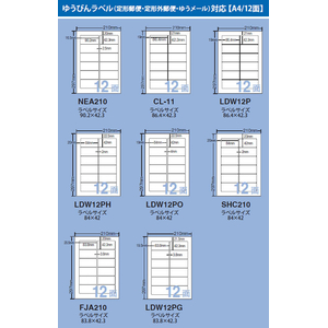 NANA ラベルシールナナワードA4 12面 500シート F876002-LDW12PH-イメージ2