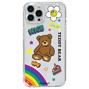 BOOGIE WOOGIE iPhone 14 Pro用オーロラケース Teddy Bear BW24106I14P-イメージ1