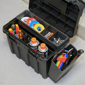 トラスコ 縦入れ収納工具箱 オールブラック TRUSCO 縦入れ収納工具箱 TATEIRE-440-BK-イメージ6