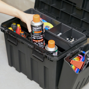 トラスコ 縦入れ収納工具箱 オールブラック TRUSCO 縦入れ収納工具箱 TATEIRE-440-BK-イメージ9