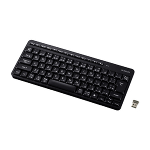 エレコム USB無線 & Bluetooth(R) 静音ミニキーボード ブラック TK-QT11MMMBK-イメージ1