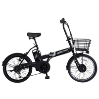 PELTECH 20型折り畳み電動アシスト自転車 外装6段 ALLBLACK TDN-208L-MBK-8AH