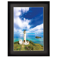 ハクバ 木製額縁 MM-01 ワイド4切サイズ ブラック FWMM01-BKW4