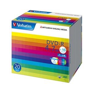 Verbatim データ用DVD-R 4.7GB 1-16倍速 インクジェットプリンタ対応 20枚入り DHR47JP20V1 Verbatim データ用DVD-R 4.7GB 1-16倍速 インクジェットプリンタ対応 20枚入り DHR47JP20V1