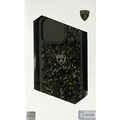 LAMBORGHINI iPhone 15 Pro用コンポジットカーボン 背面ケース ブラック×ゴールド LBTPUPCIP15PHUD14SGD