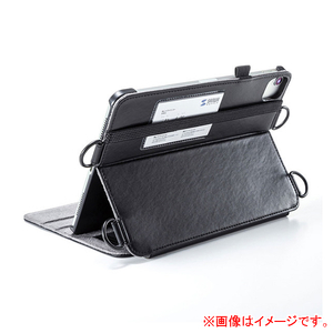 サンワサプライ iPad Air 2020用スタンド機能付きショルダーベルトケース PDA-IPAD1712BK-イメージ6