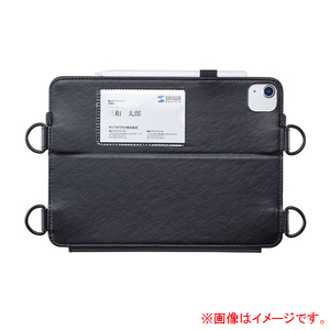 サンワサプライ iPad Air 2020用スタンド機能付きショルダーベルトケース PDA-IPAD1712BK-イメージ8