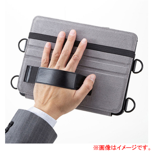 サンワサプライ iPad Air 2020用スタンド機能付きショルダーベルトケース PDA-IPAD1712BK-イメージ9